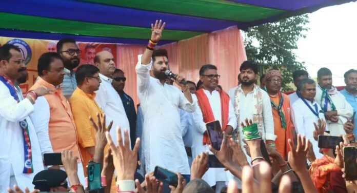 लालू राबड़ी के राज में था जंगल राज, नितीश लाये सुसाशन, पंडौल में बोले चिराग पासवान।